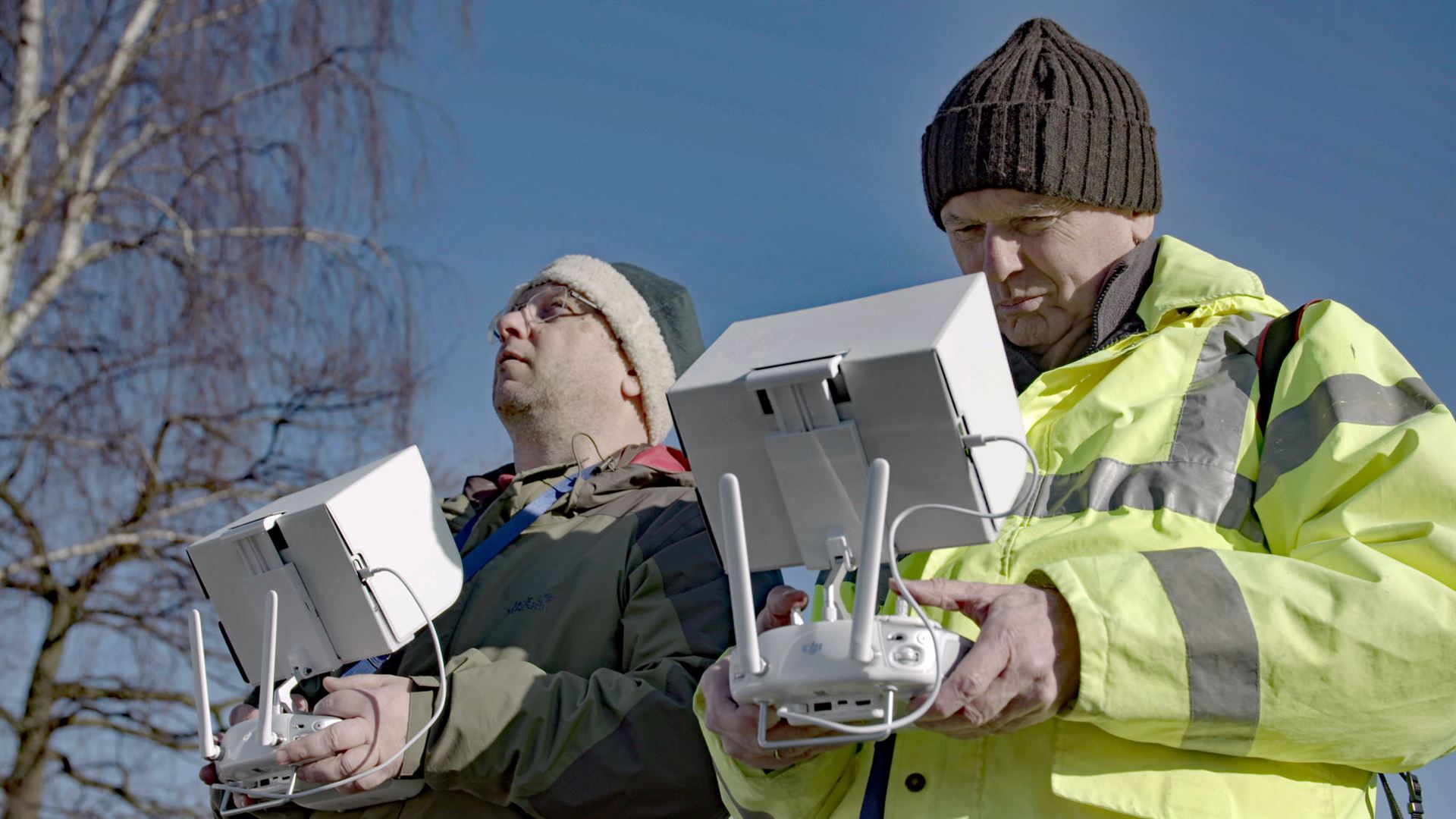 Zwei-Mann-Team für Luftbild und Luftfilmaufnahmen
