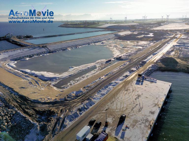 Tunnelbaustelle Puttgarden (Januar 2023)