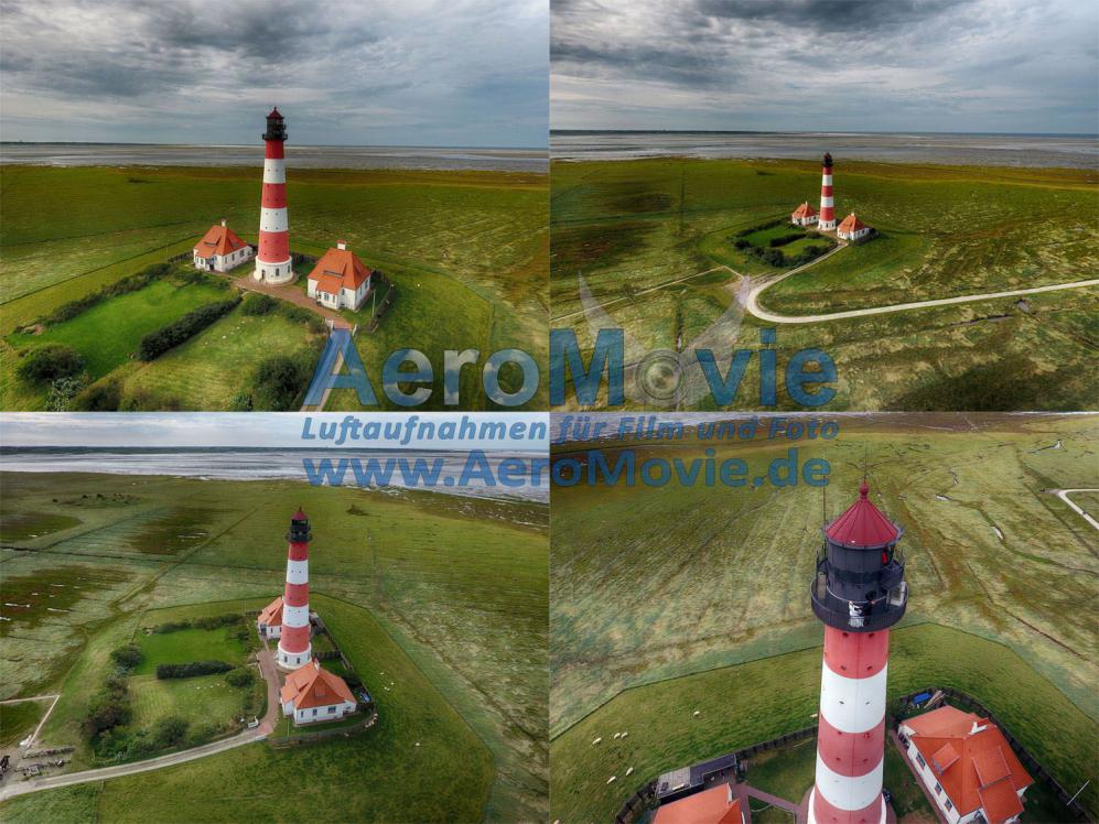 Westerhever Leuchtturm Luftaufnahmen